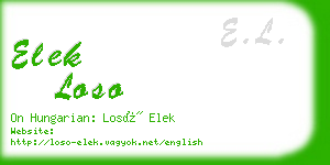 elek loso business card